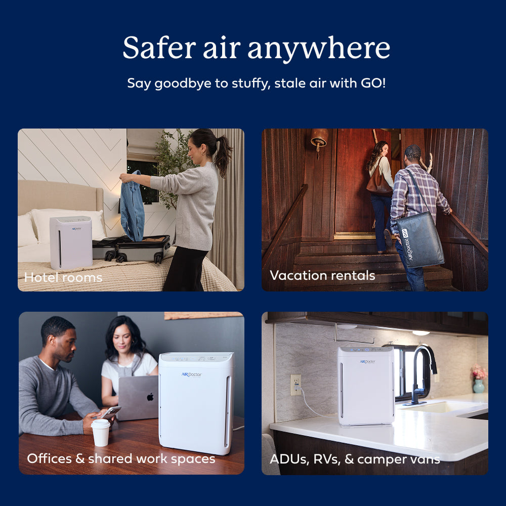 AirDoctor GO! in various living spaces