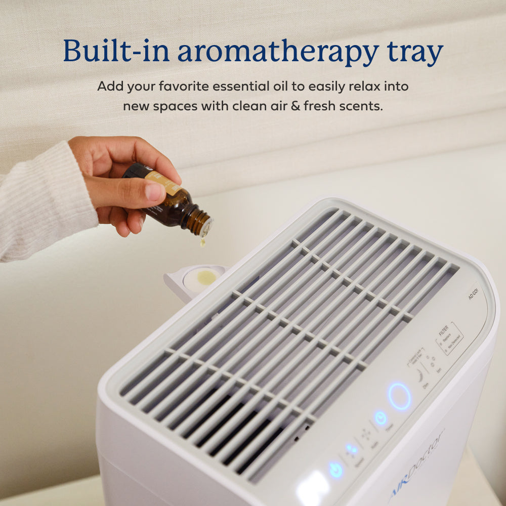 AirDoctor GO! aromatherapy feature in use