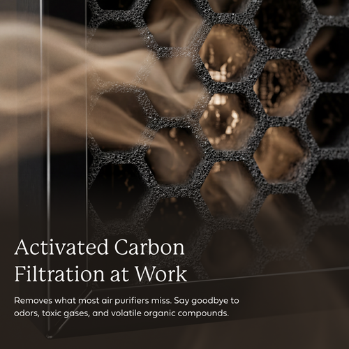 AirDoctor 2000 Series Premium Carbon/VOC Filter with activated carbon for removing odors and volatile organic compounds.