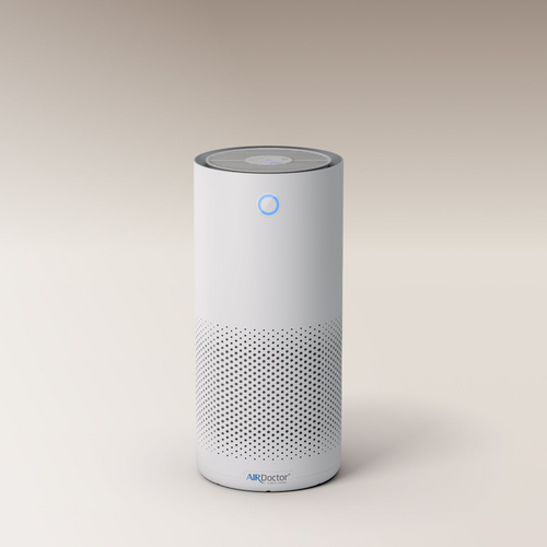 AirDoctor 1500 standing in front of a beige background.