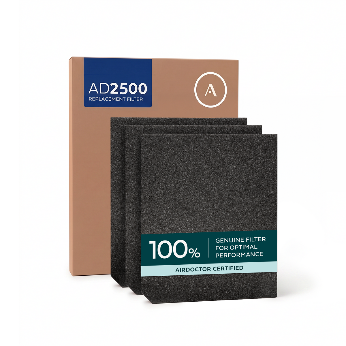 AirDoctor 2500 Series Pre-Filter 3-Pack, includes three genuine filters for optimal performance.