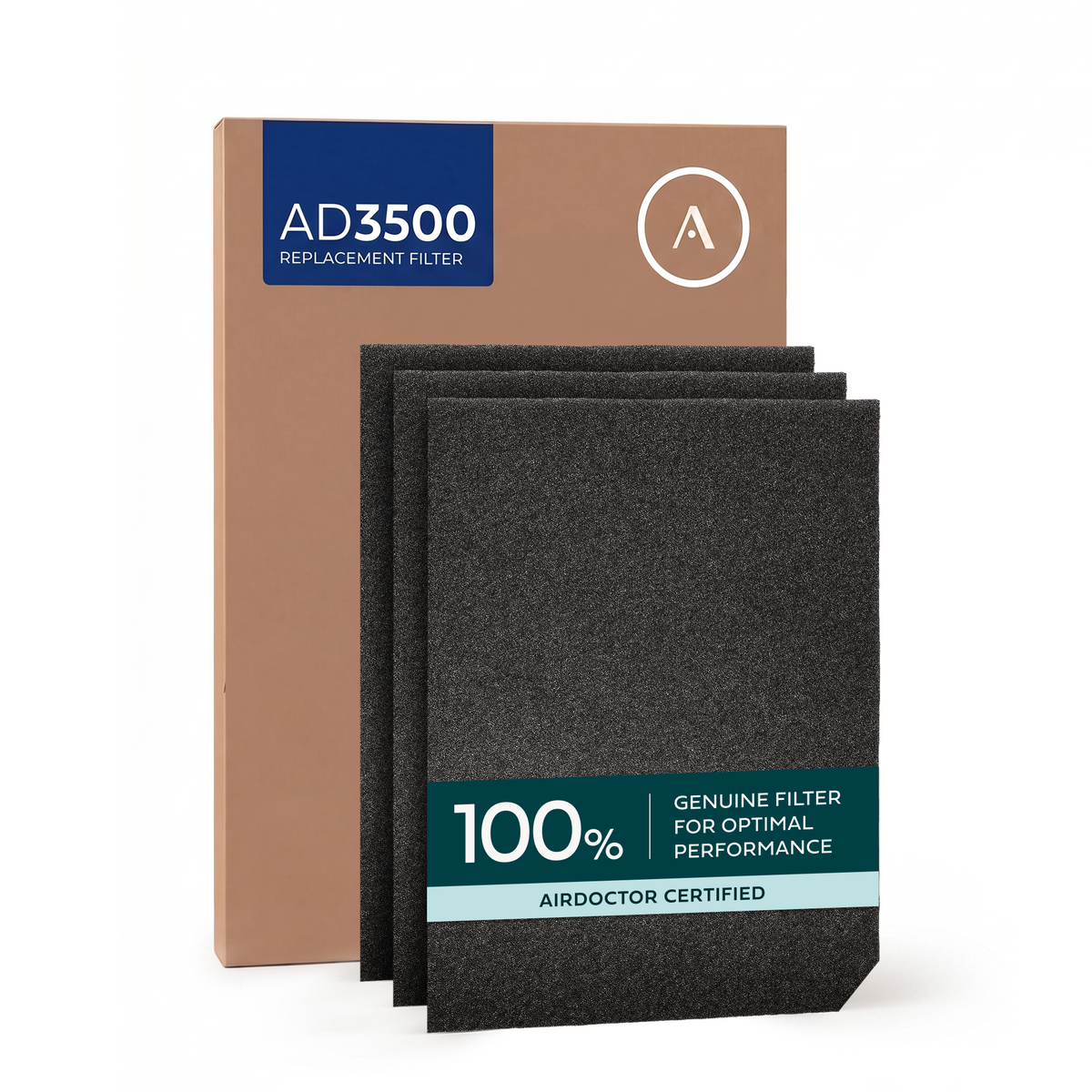 AirDoctor 3000 Series Pre-Filter 3-Pack, genuine filters for optimal performance, certified for AD3000 and AD3500.