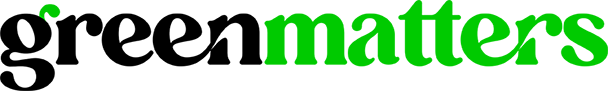 GreenMatters logo with green and black text on a white background
