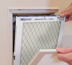 AirDoctor MERV 14 HVAC filter installed in a home air return vent